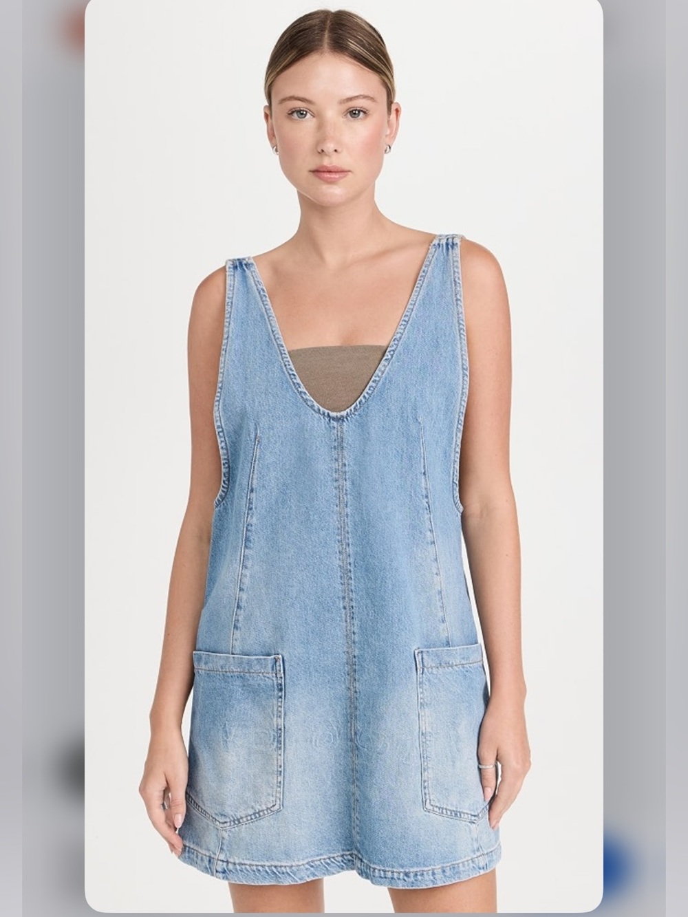 One Loved Babe Light Blue Denim overall Dress 3X